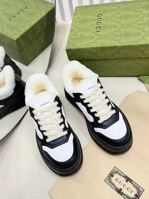 Gucci Screener GG Trainer Winter Black White