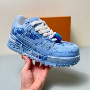Louis Vuitton Trainer Maxi  LOVE Blue Sneaker 24ss