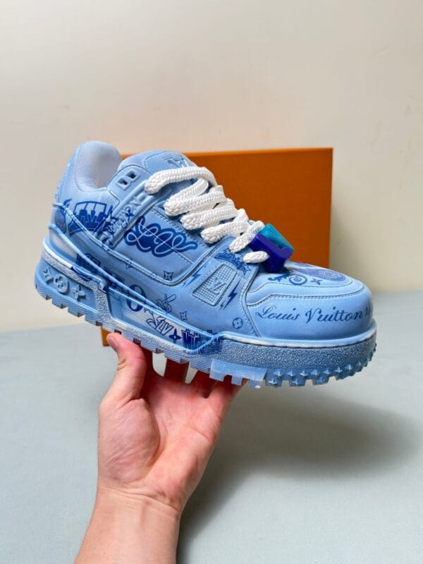 Louis Vuitton Trainer Maxi  LOVE Blue Sneaker 24ss