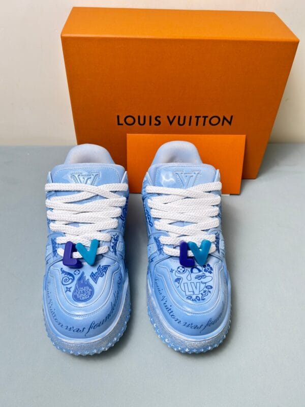 Louis Vuitton Trainer Maxi  LOVE Blue Sneaker 24ss