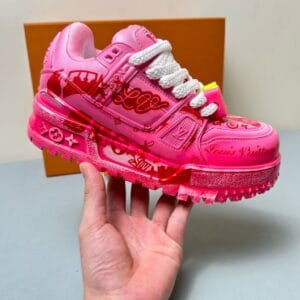 Louis Vuitton Trainer Maxi  LOVE Pink Sneaker 24ss