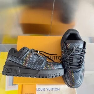 Louis Vuitton Trainer Maxi  Rainbow Black Sneaker 24ss