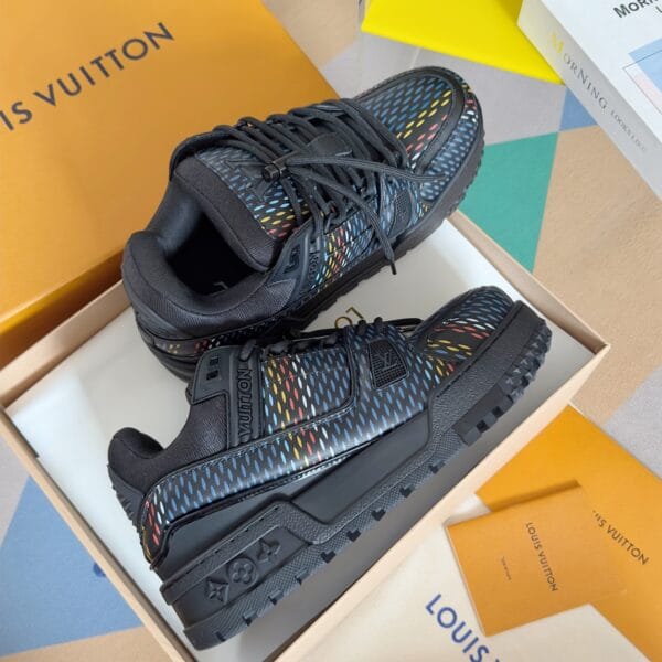 Louis Vuitton Trainer Maxi  Rainbow Black Sneaker 24ss