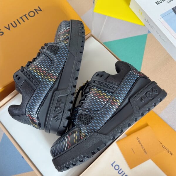 Louis Vuitton Trainer Maxi  Rainbow Black Sneaker 24ss