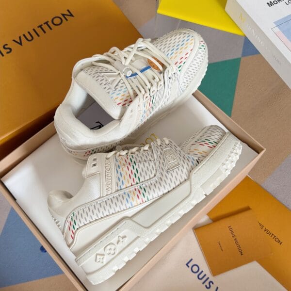 Louis Vuitton Trainer Maxi  Rainbow White Sneaker 24ss