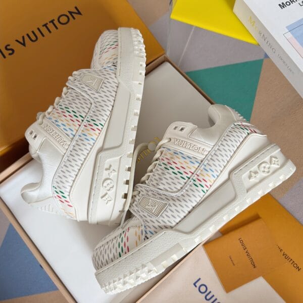Louis Vuitton Trainer Maxi  Rainbow White Sneaker 24ss