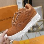 Louis Vuitton Trainer Maxi Leather Brown Sneaker 24ss