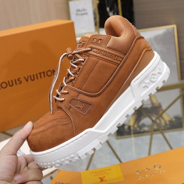 Louis Vuitton Trainer Maxi Leather Brown Sneaker 24ss