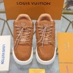 Louis Vuitton Trainer Maxi Leather Brown Sneaker 24ss