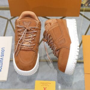 Louis Vuitton Trainer Maxi Leather Brown Sneaker 24ss