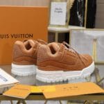 Louis Vuitton Trainer Maxi Leather Brown Sneaker 24ss