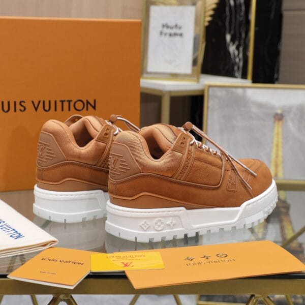 Louis Vuitton Trainer Maxi Leather Brown Sneaker 24ss