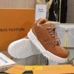 Louis Vuitton Trainer Maxi Leather Brown Sneaker 24ss