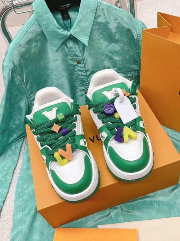 Louis Vuitton Trainer Maxi  LOVE Green Sneaker