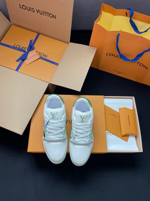 Louis Vuitton Trainer Diamond White and Green