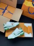 Louis Vuitton Trainer Diamond White and Green