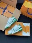 Louis Vuitton Trainer Diamond White and Green