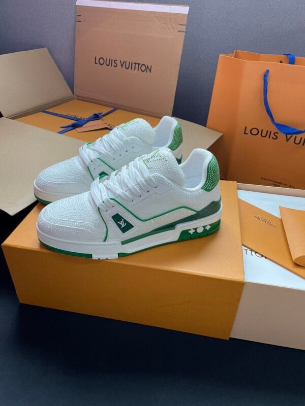 Louis Vuitton Trainer Diamond White and Green