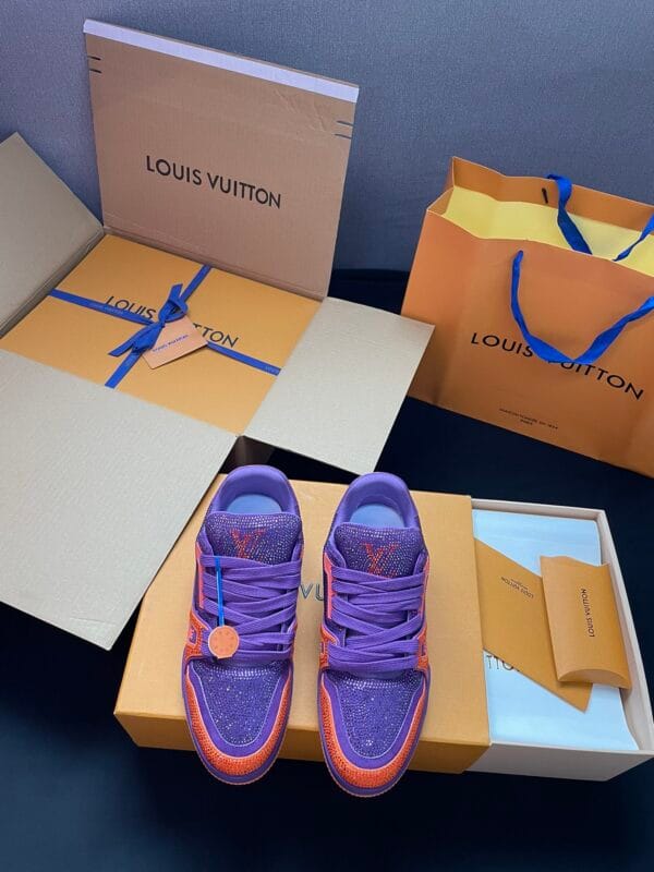 Louis Vuitton Trainer Diamond Purple and Orange