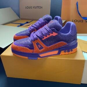 Louis Vuitton Trainer Diamond Purple and Orange