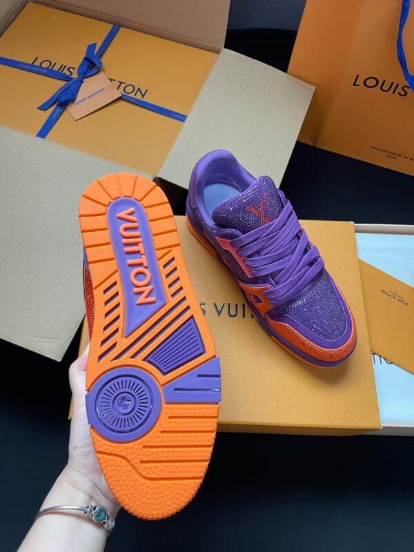 Louis Vuitton Trainer Diamond Purple and Orange