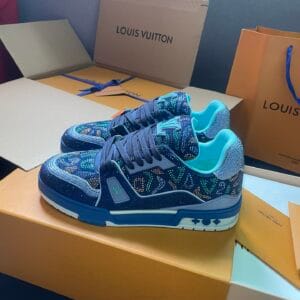 Louis Vuitton Trainer Diamond Blue Flower Seal