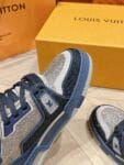 Louis Vuitton Trainer Diamond Blue and Grey
