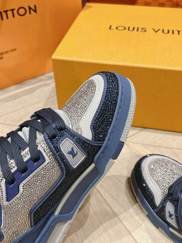 Louis Vuitton Trainer Diamond Blue and Grey