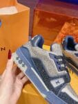 Louis Vuitton Trainer Diamond Blue and Grey