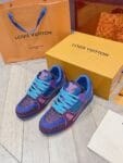 Louis Vuitton Trainer Diamond Blue and Purple