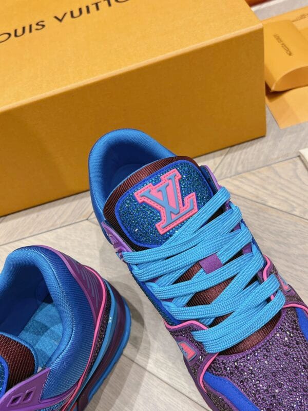 Louis Vuitton Trainer Diamond Blue and Purple