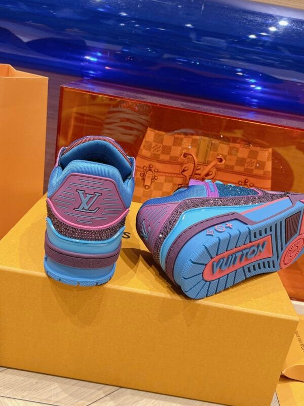 Louis Vuitton Trainer Diamond Blue and Purple