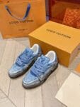 Louis Vuitton Trainer Light Blue Snake