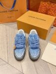 Louis Vuitton Trainer Light Blue Snake