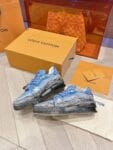 Louis Vuitton Trainer Light Blue Snake