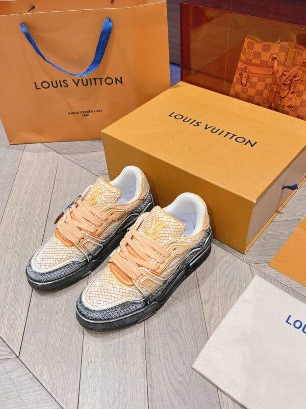 Louis Vuitton Trainer Light Orange Snake