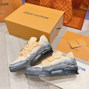 Louis Vuitton Trainer Light Orange Snake