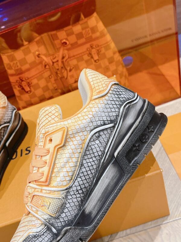 Louis Vuitton Trainer Light Orange Snake