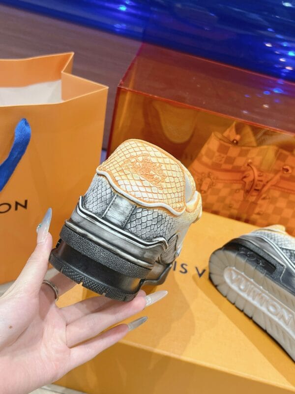 Louis Vuitton Trainer Light Orange Snake