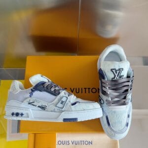 Louis Vuitton Trainer Light Blue Jeans
