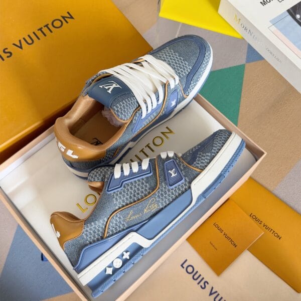 Louis Vuitton Trainer Blue Jeans