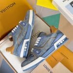 Louis Vuitton Trainer Blue Jeans