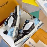 Louis Vuitton Trainer Light Blue and Black
