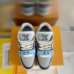 Louis Vuitton Trainer Light Blue and Black
