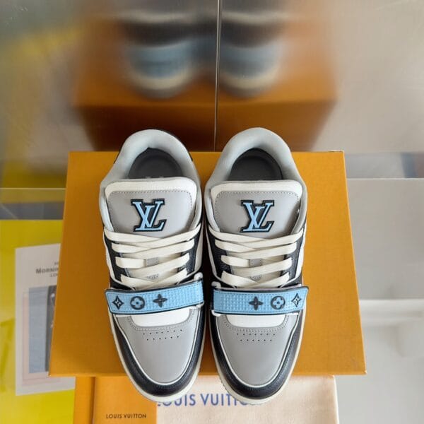 Louis Vuitton Trainer Light Blue and Black