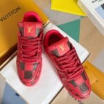 Louis Vuitton Trainer Red Grid