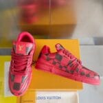 Louis Vuitton Trainer Red Grid