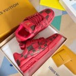 Louis Vuitton Trainer Red Grid