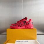 Louis Vuitton Trainer Red Grid
