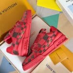 Louis Vuitton Trainer Red Grid